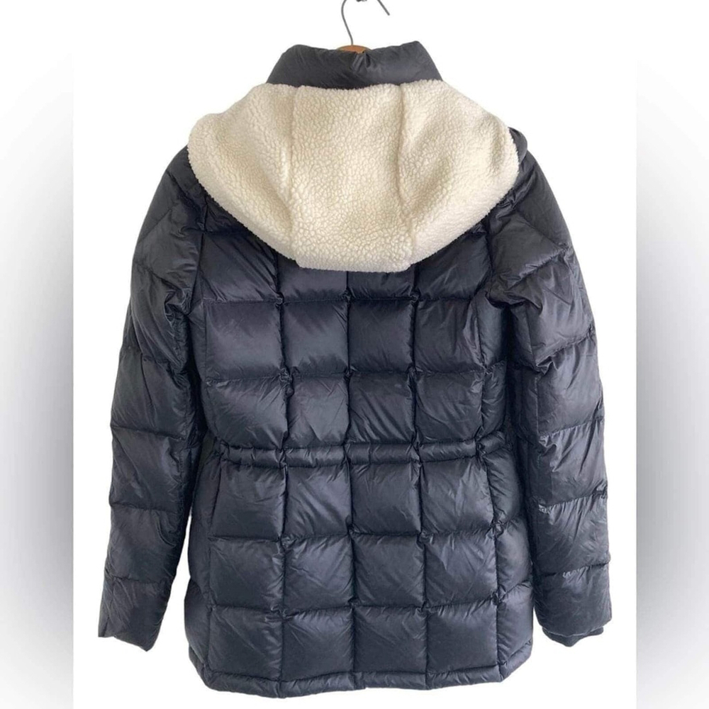 Abercrombie & Fitch Goose Down Sherpa Hoody Puffer Parka Coat Women’s Small - Picture 2 of 10